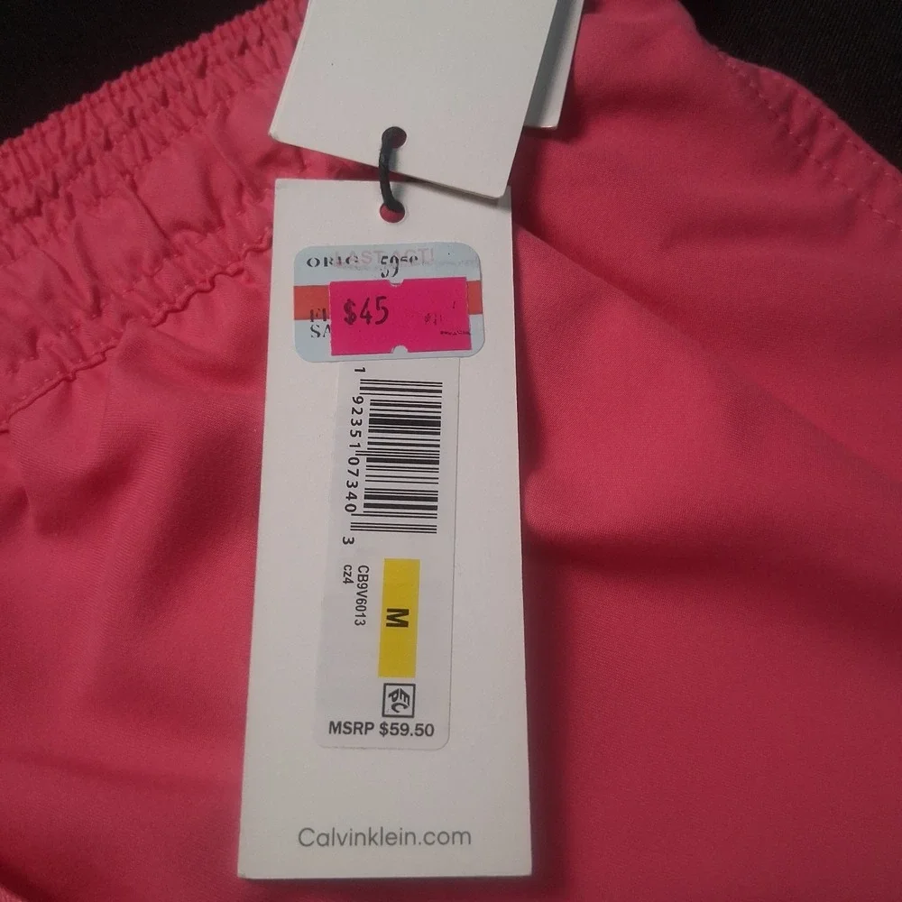 Calvin Klein Men's‎ Swim Shorts, Med, Pink, Pockets Galor